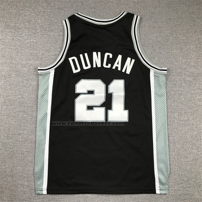 Maglia Bambino San Antonio Spurs Tim Duncan #21 Mitchell & Ness 1998-99 Nero